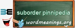 WordMeaning blackboard for suborder pinnipedia